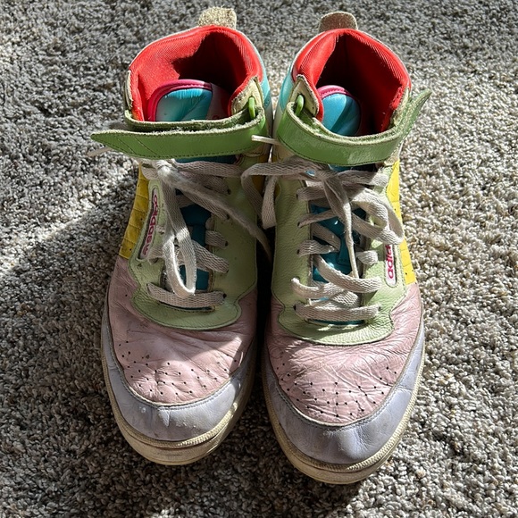adidas Shoes - Adidas multi color 80s high top sneakers sz 8.5